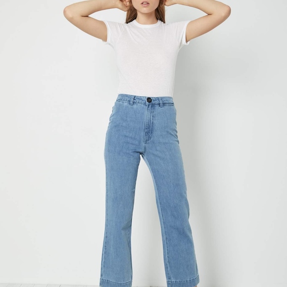 Rollas Slim Sailor Pant in Washed Denim - Picture 4 of 4